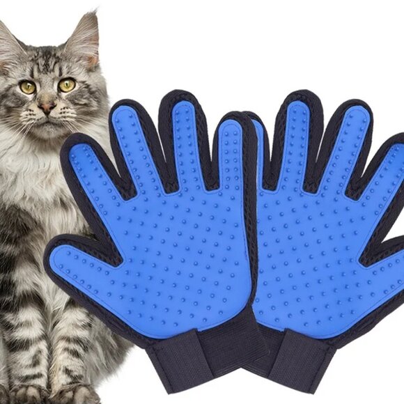 Pet Dog Cat Bath Gloves Grooming  Washing Fur Hair Soft - Picture 10 of 15